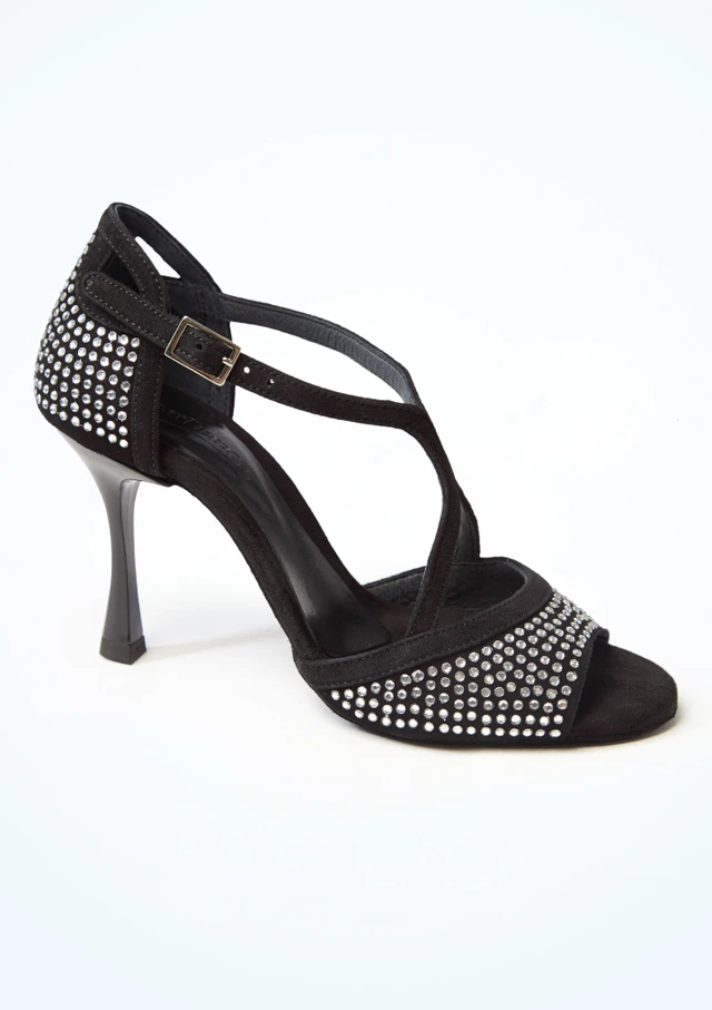 PortDance 507 Leder Ballroom Schuh - 6,9 cm [Silber]
