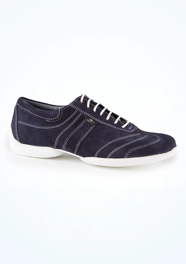 PortDance Herren Pietro Street Tanzschuh mit weißer Sohle [Blau]