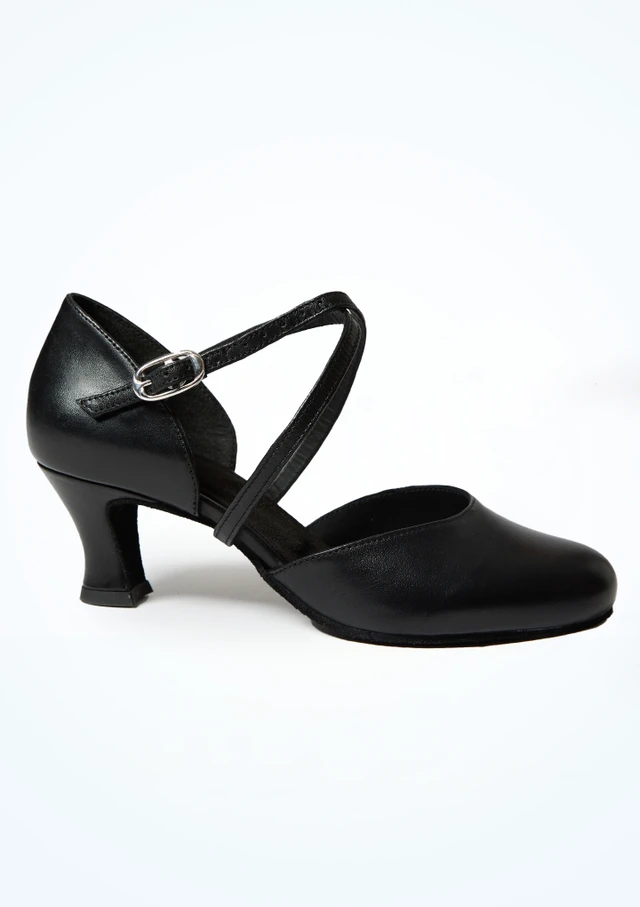 Move Dance Adela Ledertanzschuh - 4,45 cm Schwarz Side [Schwarz]