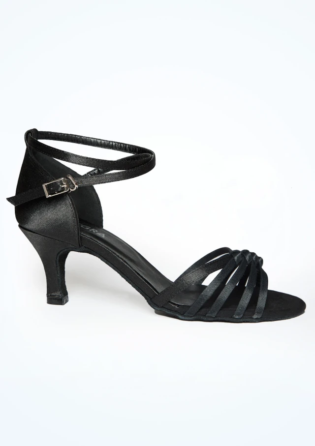 Alegra Giorgia Schwarzer Satin Tanzschuh – 5,7 cm Absatz [Schwarz]