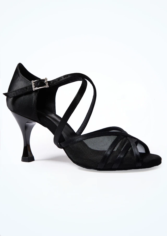 Move Dance Gloria Black Ballroom- & Lateintanzschuh – 6,4 cm Schwarz Side 3 [Schwarz]