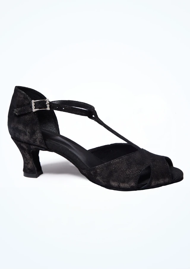 Move Dance Teresa Black T-Bar Tanzschuh – 4,4 cm Schwarz Side [Schwarz]