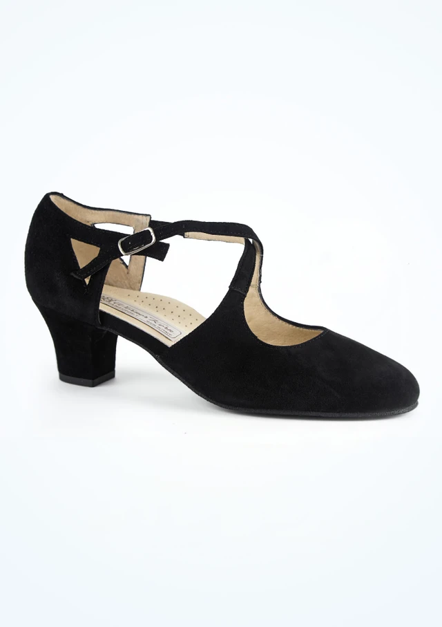 Werner Kern Gala Wildleder-Tanzschuh – 3,3 cm Absatzhöhe [Schwarz]