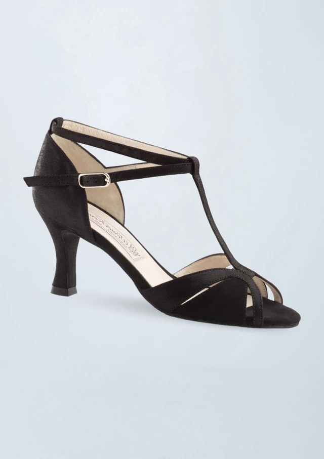 Werner Kern Ida Wildleder-Tanzschuh â€“ 6,5 cm Schwarz Front [Schwarz]