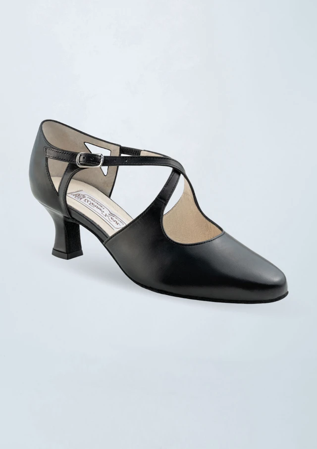 Werner Kern Ines Ledertanzschuh â€“ 5,5 cm Schwarz Front [Schwarz]