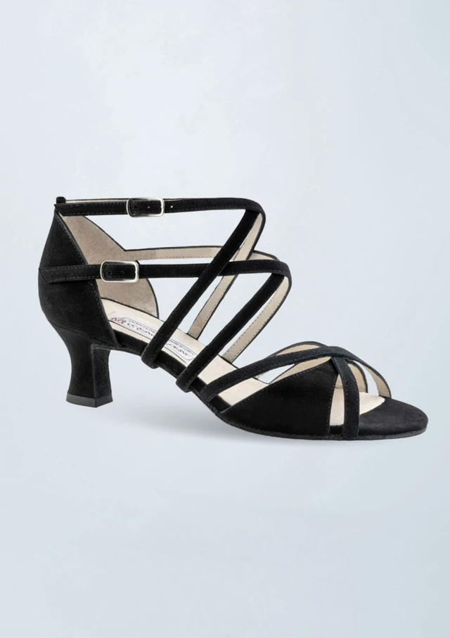Werner Kern Niki Wildleder-Tanzschuh â€“ 5,5â€¯cm Absatz Schwarz Front [Schwarz]