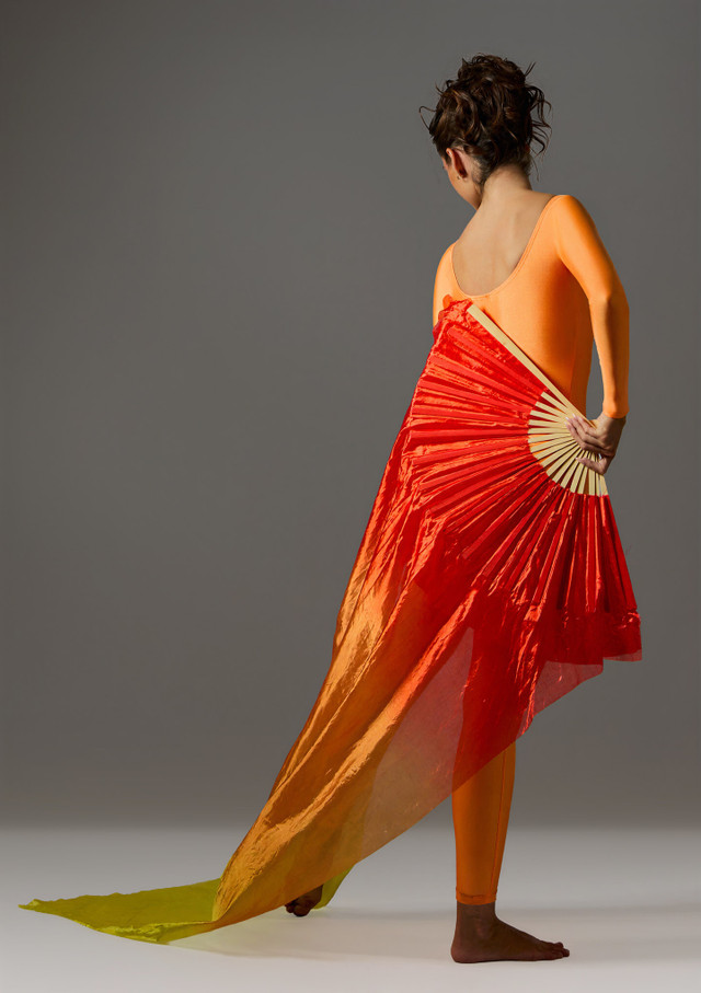 Jolista OmbrÃ© Dance Fan Orange Front [Orange]