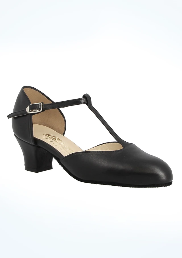 Merlet Standard-Tanzschuh Eva - 4,5cm Schwarz Vorderseite [Schwarz]