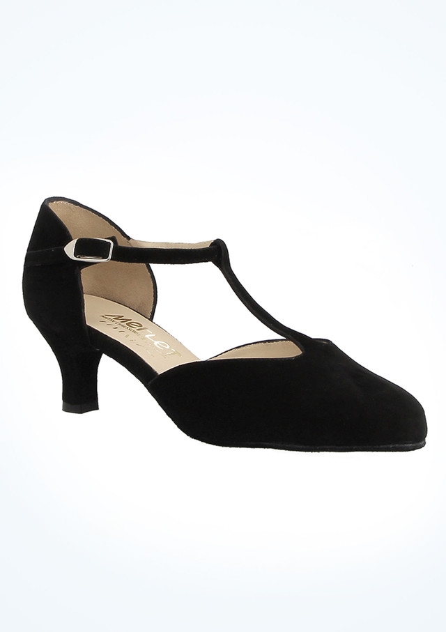Merlet Standard-Tanzschuh Adelina - 5cm Schwarz Vorderseite [Schwarz]