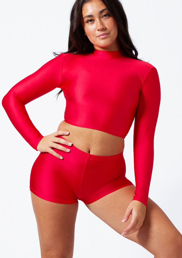 Alegra glänzendes Tanz-Crop-Top Raya Konigsblau Hauptsächlich [Blau]