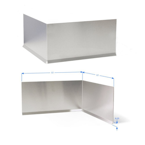 Stainless Steel 20 GA Inside/Outside Corners T-304 Stainless Steel 20 GA Inside/Outside Corners T-304