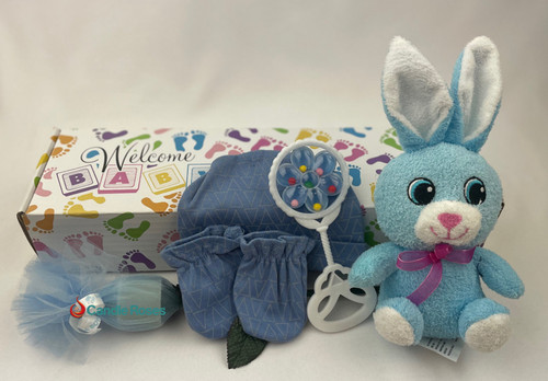 baby boy gift box set blue