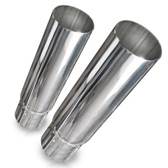 Straight-Cut Single-Wall Style Polished Exhaust Tip 304 Stainless Steel