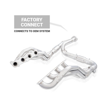 2015-20 F-150 Long Tube Header kit that is Factory Connect. Note the Y-Pipe and flanged connection point that attaches to an OEM system.