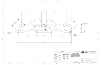 1-3/4 STAHL bolt pattern header flange for SBC race heads