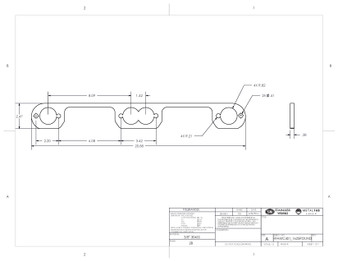 AMC 401 Round-Port Header Flange – 3/8" 304SS, 6-Bolt – Fits Some1970-1974 Javelin/AMX