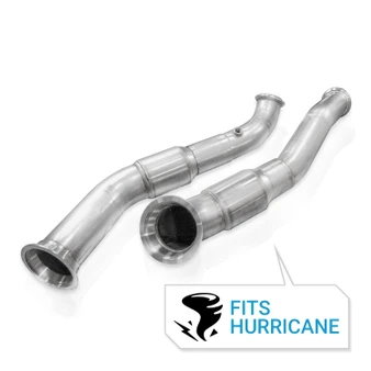 Stainless Works 3-inch down pipe kit with high-flow catalytic converters for 2025+ RAM 1500 3.0L High Output Twin Turbo – 304 stainless steel, made in USA, shown on product or vehicle