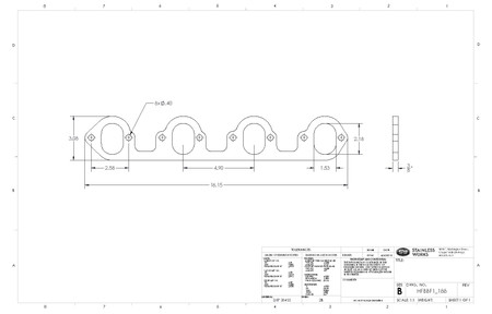 1-7/8 Ford Stock BBF Header Flange