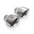 2020-22 GT500 photo of a pair of polished exhaust tips at an angle on white background.