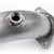 Stainless Works 2016 Focus RS Downpipe O2 bung TIG welded on white background.