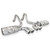 Stainless Works 1997 Corvette catback with turbo style mufflers on white background. Stainless Works 1997 Corvette catback with turbo style mufflers on white background.
