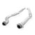 2011+ Jeep Grand Cherokee 5.7L Headers viewed from catted lead pipe end on white background.