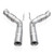 Ford Explorer ST Downpipes on white background seen from behind with performance connection pipes. Ford Explorer ST Downpipes on white background seen from behind with performance connection pipes.
