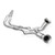 2025+ RAM 1500 Downpipe with Y-Pipe crossover from the back showing detail of cats on white background.