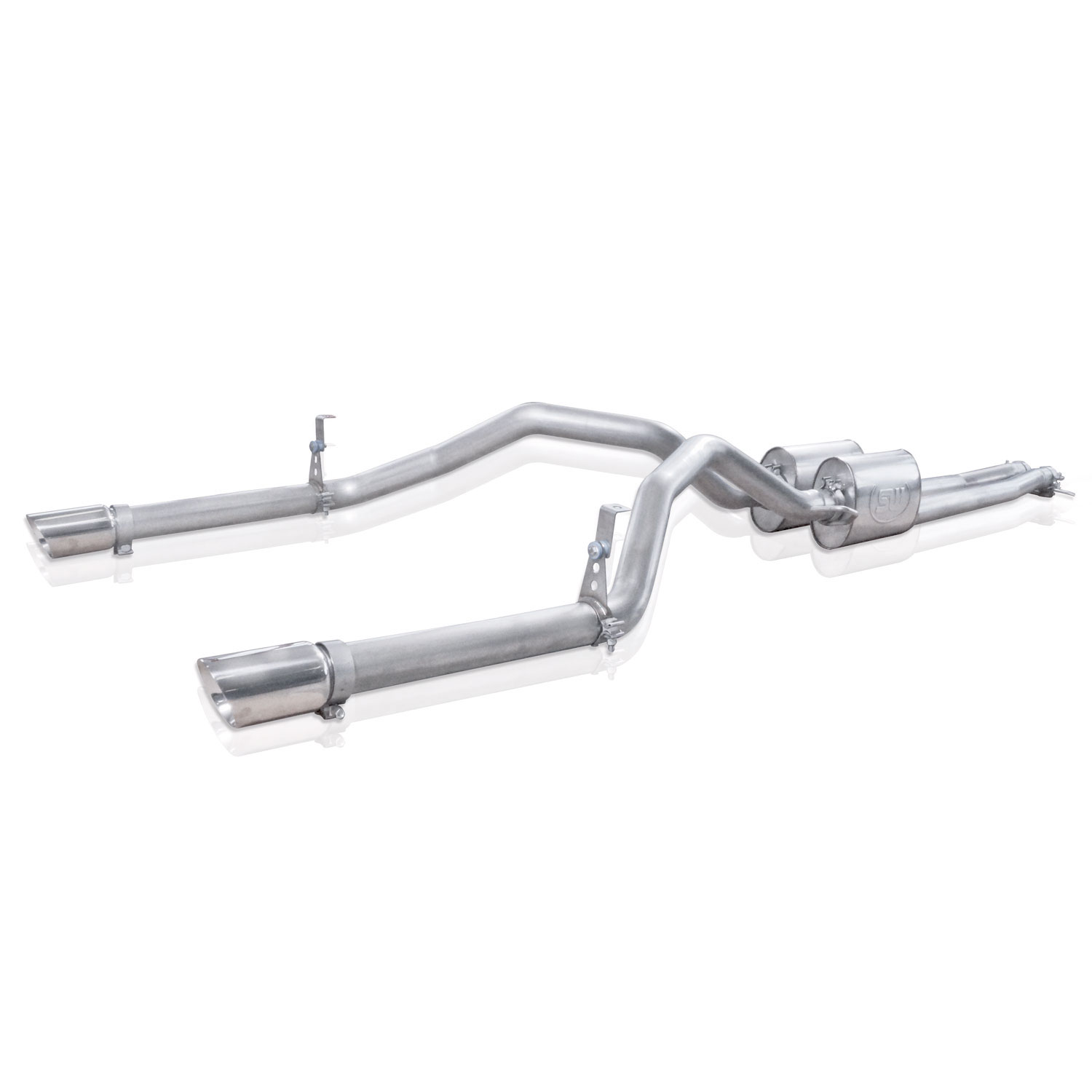 07 silverado GIBSON ステンレス ダブル出しマフラー 2007-18 Silverado Catback - Stainless Works