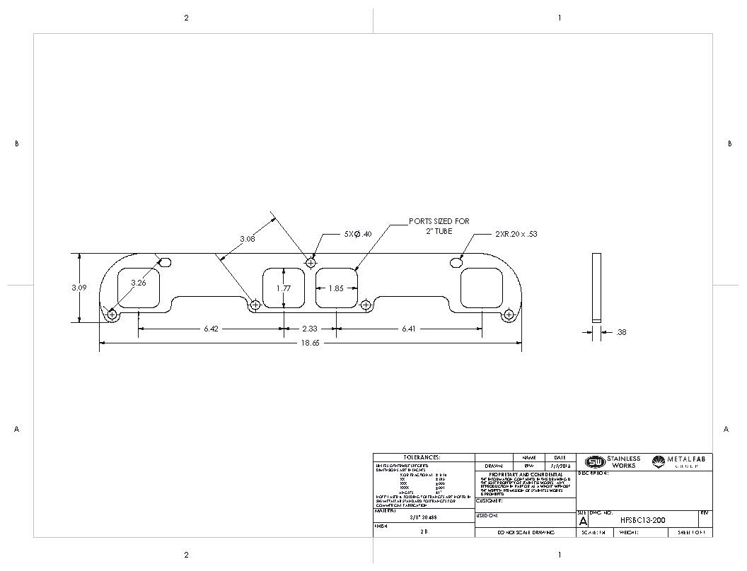 Small Block Chevy 13 Degree 7 Bolt Header Flange