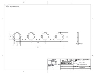 Ford BBF Trick Flow Header Flange