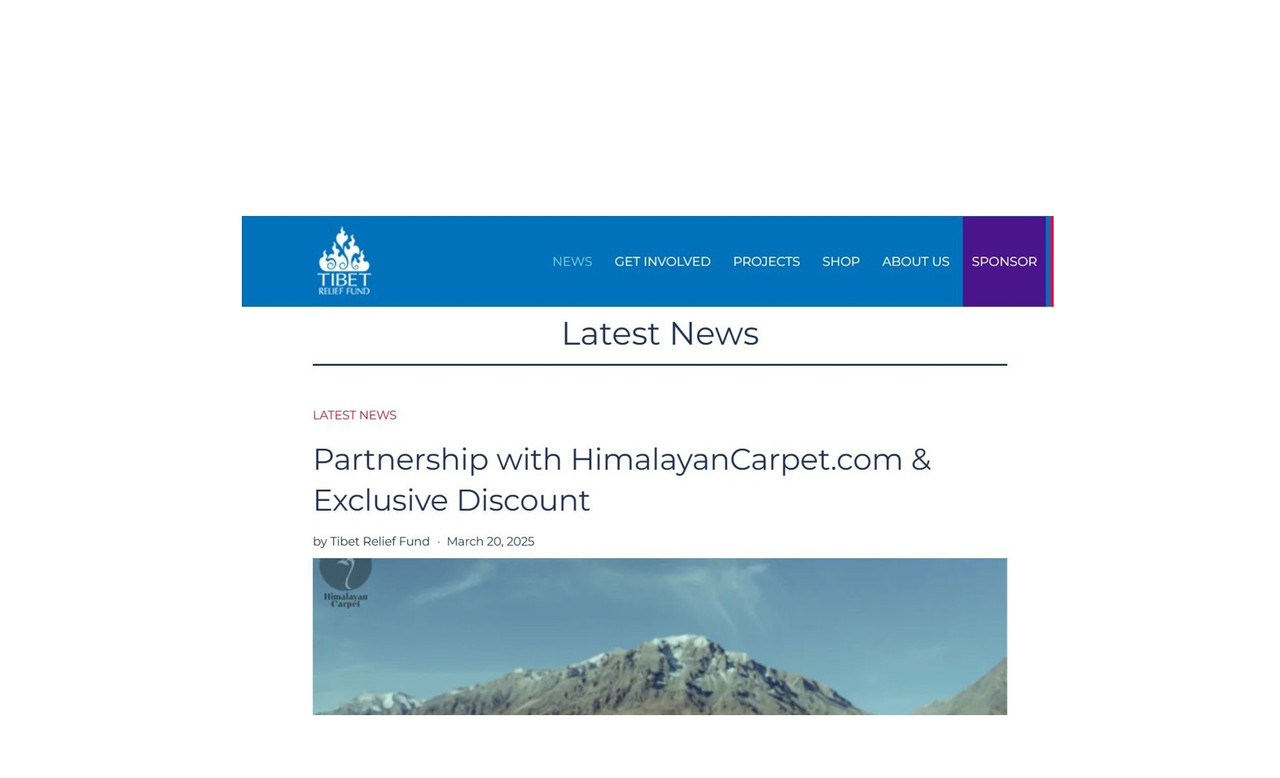 Weaving Compassion: Himalayan Carpet Partners with Tibet Relief Fund