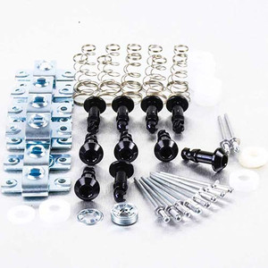 Aluminium Quick Release Stud 19mm Allen Key & CLIP6 Pack x10 Black