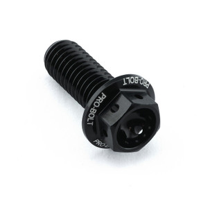 Aluminium Flanged Hex Head Bolt M8x(1.25mm)x20mm Race Spec Etched Black