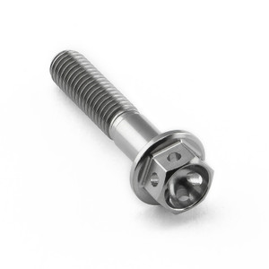 Titanium Flanged Hex Head Bolt M5x(0.80mm)x25mm Race Spec