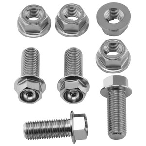 Stainless Steel Disc Bolt & Nut M6x20mm Flanged Hex Pack x4