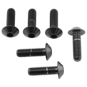 Stainless Steel Disc Bolt M6x20mm Dome XS Pack x6 Black