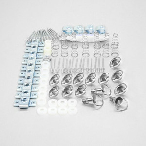 Stainless Steel Quick Release D-Ring 17mm + Rivet Clips Pack x14 Stainless Steel Quick Release D-Ring 17mm + Rivet Clips Pack x14