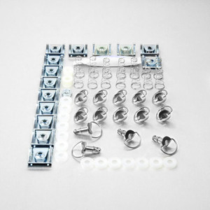 Stainless Steel Quick Release D-Ring 17mm + Slide Clips Pack x14 Stainless Steel Quick Release D-Ring 17mm + Slide Clips Pack x14
