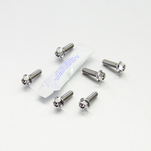 Titanium Disc Bolt M6x20mm Flanged Hex Pack x6 Rear