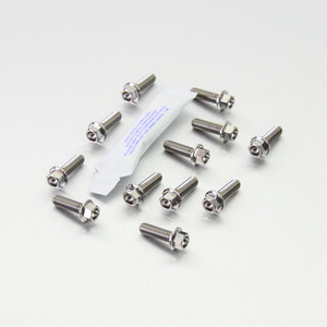 Titanium Disc Bolt M6x20mm Flanged Hex Pack x12 Front