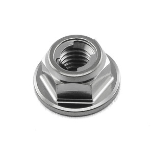 Titanium Flanged Metal Lock Nut M6x(1.00mm)