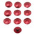 Aluminium Button Insert M8 (Fits 6mm AK) Pack x10 Red