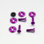 Aluminium Countersunk Bolts (M6x25mm) & Washers (M6x22mm) Pack x4 Purple