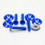 Aluminium Countersunk Bolts (M6x35mm) & Washers (M6x22mm) Pack x4 Blue
