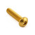 Aluminium Dome Head Bolt M10x(1.25mm)x45mm Gold