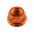Aluminium Flanged Nut M8x(1.25mm) Orange