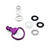 Aluminium Quick Release D-Ring 17mm Purple