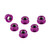 Aluminium Sprocket Nuts M10x(1.25mm) Drilled Pack x6 Purple
