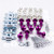 Aluminium Quick Release Stud 17mm Allen Key & CLIP6 Pack x10 Purple